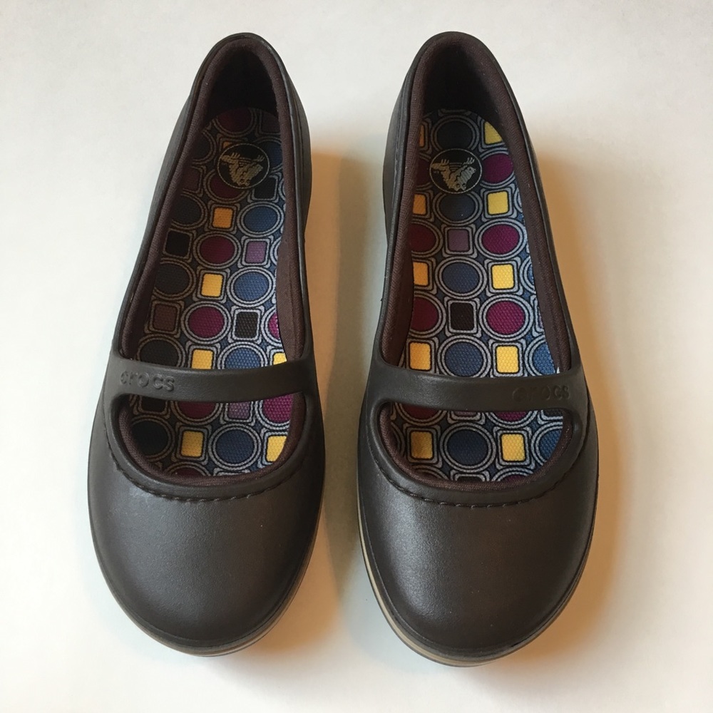 Mary Jane Brown Crocs Size 7 Never Worn